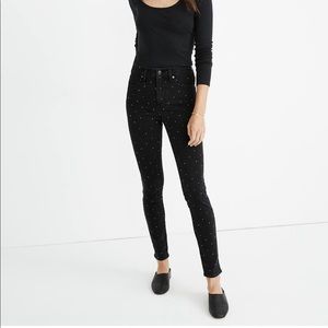 Madewell 10" High-Rise Skinny Jeans Metallic 🌈Dot